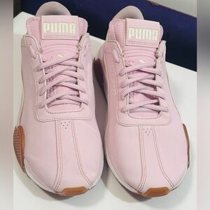 PUMA Pink Classic Tone On Tone White Platform Women’s Sneakers Leisure Size 6